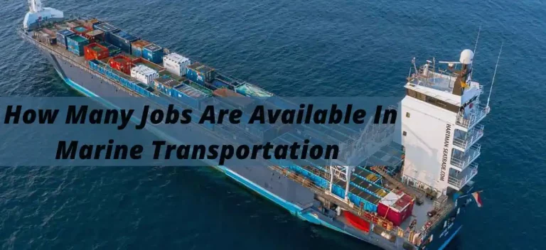how many jobs are available in marine transportation