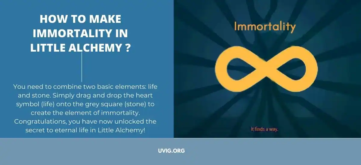 how to make immortality in little alchemy