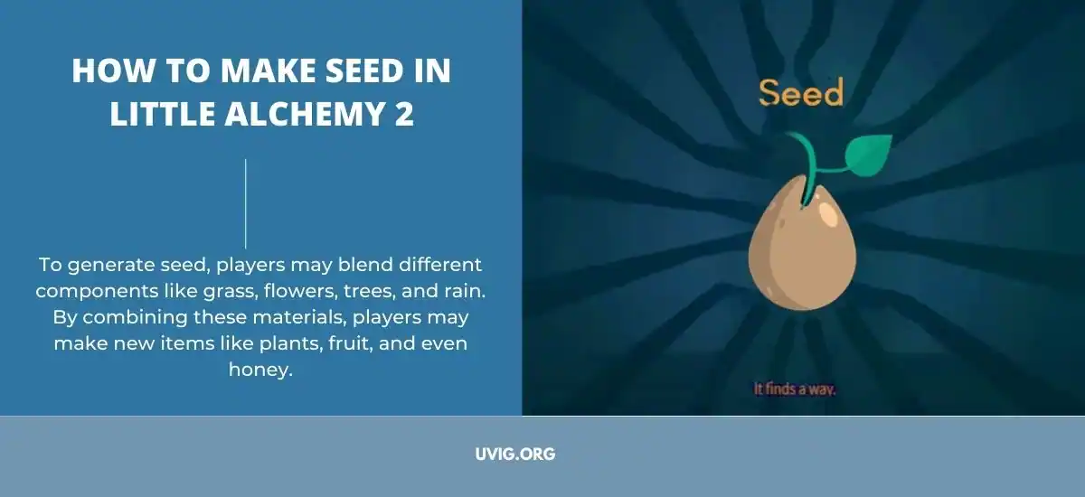 how to make seed in little alchemy 2